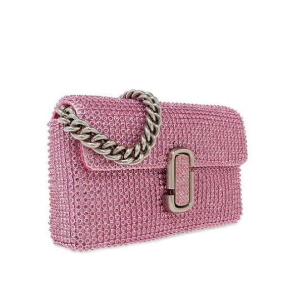 Marc Jacobs Pink Crossbody Bag with Silver Chain - Picture 3 of 3